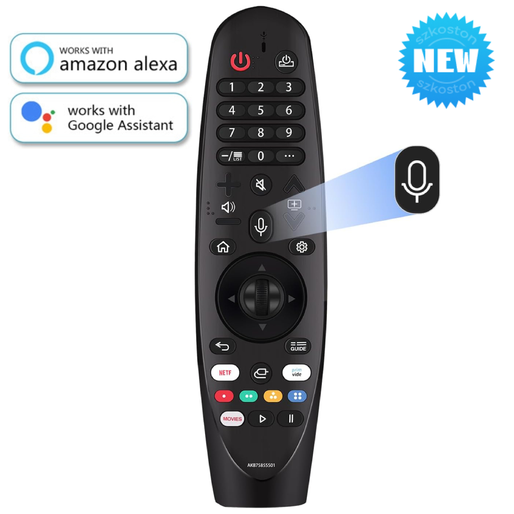 Smart Home Lg - รีโมทคอนโทรลทดแทนใช้ได้กับ LG สมาร์ททีวีรีโมตเสียงมายากลพร้อมฟังก์ชั่นตัวชี้ด้วยเสียงสำหรับ LG ทีวี UHD
