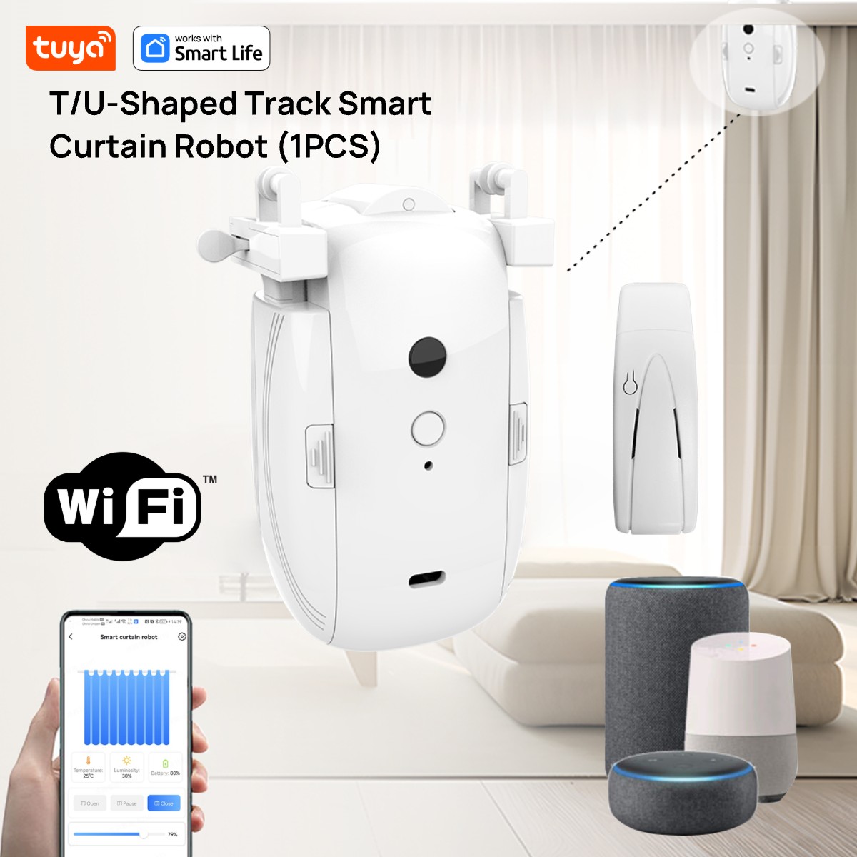 Smart Home Setup - Tuya Smart WiFi Curtain Robot (1