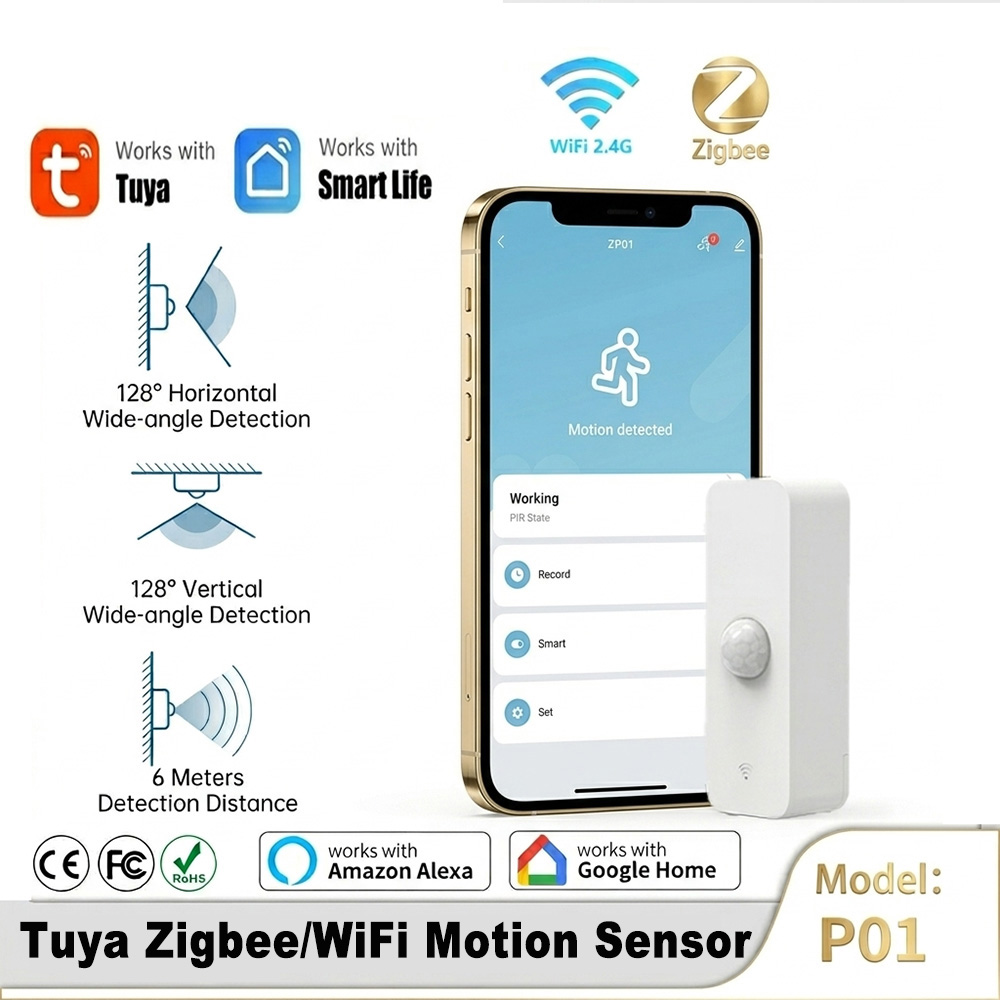Smart Home Setup - เซ็นเซอร์ตรวจจับความเคลื่อนไหวอัจฉริยะ PIR WiFi Zigbee สำหรับระบบรักษาความปลอดภัยบ้านอัตโนมัติ Smart