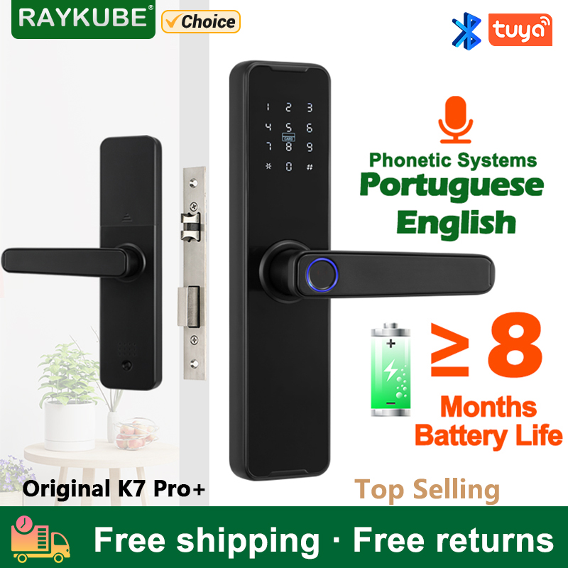 Smart Home Ezviz - RAYKUBE Biometric ลายนิ้วมือประตูล็อค K7 Pro +