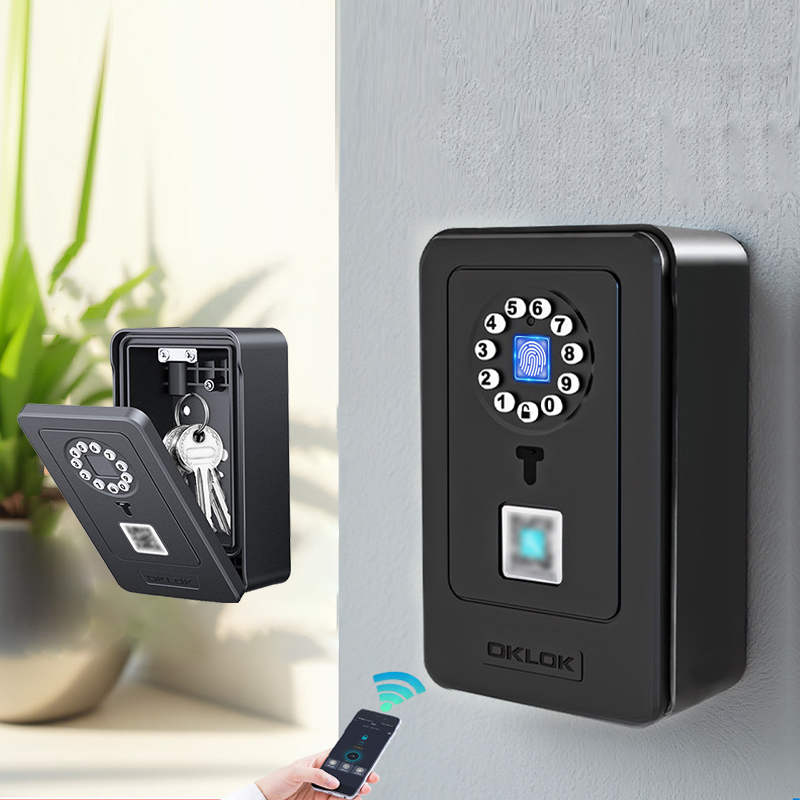 Smart Home Box - กล่องเก็บรหัสผ่านแบบแขวนอัจฉริยะ พร้อมระบบล็อคดิจิตอล สำหรับเก็บกุญแจ นิรภัยสำหรับบ้าน ระบบสแกนลายนิ้วมือ