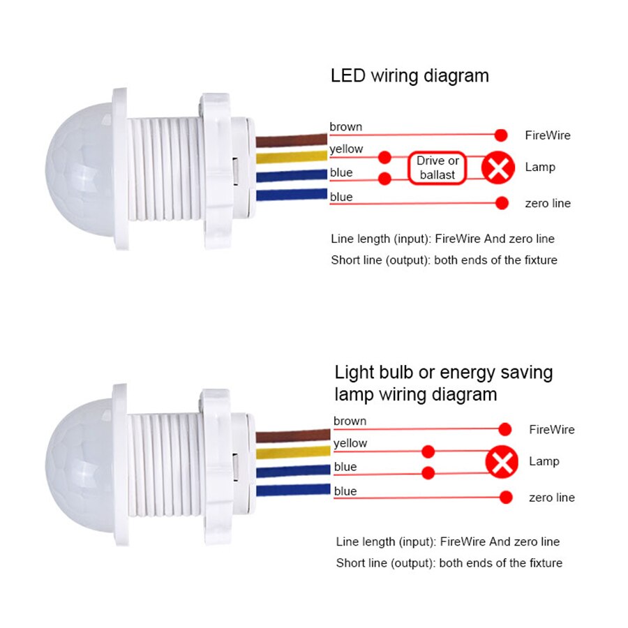 Smart Home Setup - เซ็นเซอร์ตรวจจับความเคลื่อนไหว PIR สวิตช์อัจฉริยะ สำหรับใช้ในบ้านและนอกบ้าน แสงอินฟราเรด 110V