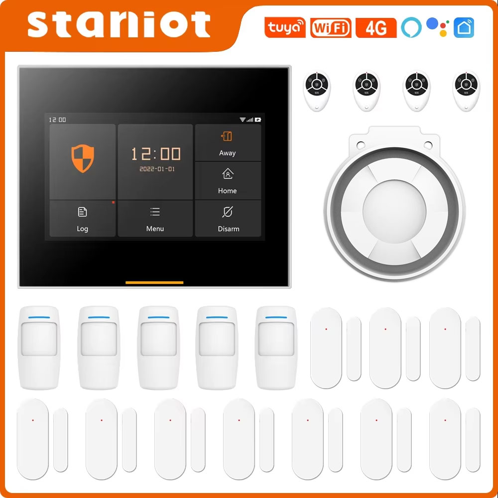 Smart Home Demo Kit - ชุดระบบเตือนภัยอัจฉริยะไร้สาย Staniot 433MHz Wifi 4G สำหรับบ้านและโรงรถ