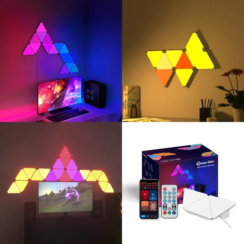 Smart Home Setup - ไฟติดผนังรูปสามเหลี่ยม Banqcn สำหรับเล่นเกมส์ ไฟ RGB สำหรับห้องนอน