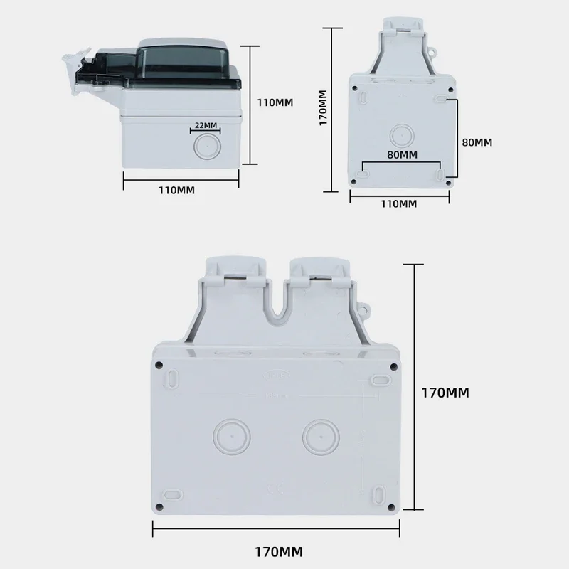 Tuya ปลั๊กไฟฟ้า IP66กลางแจ้ง E - Smart Home Box บทวิจารณ์และราคา