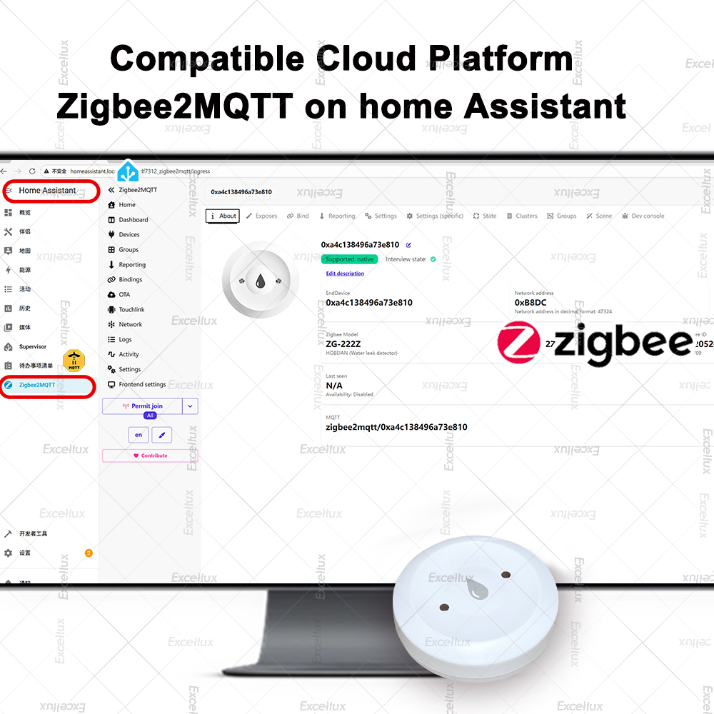 Zigbee เครื่องตรวจจับน้ํารั่วเ - Smart Home Setup บทวิจารณ์และราคา