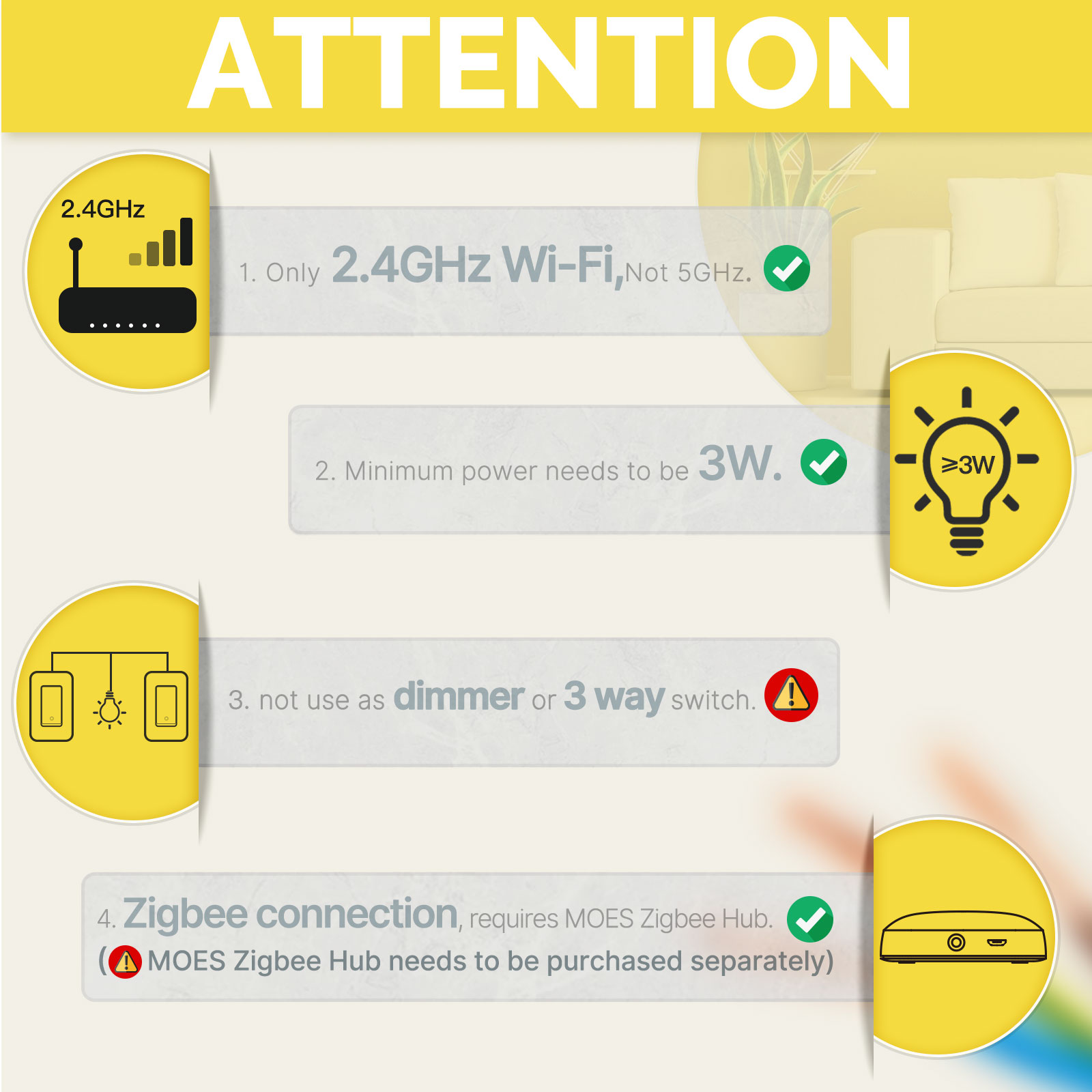 สวิตช์ไฟอัจฉริยะ Zigbee มาตรฐา - Smart Home Internet บทวิจารณ์และราคา