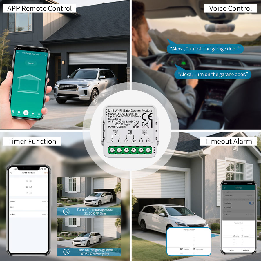 ตัวควบคุมประตูโรงรถอัจฉริยะ Tu - Smart Garage Door Opener บทวิจารณ์และราคา