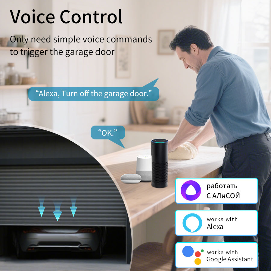 ตัวควบคุมประตูโรงรถอัจฉริยะ Tu - Smart Garage Door Opener บทวิจารณ์และราคา