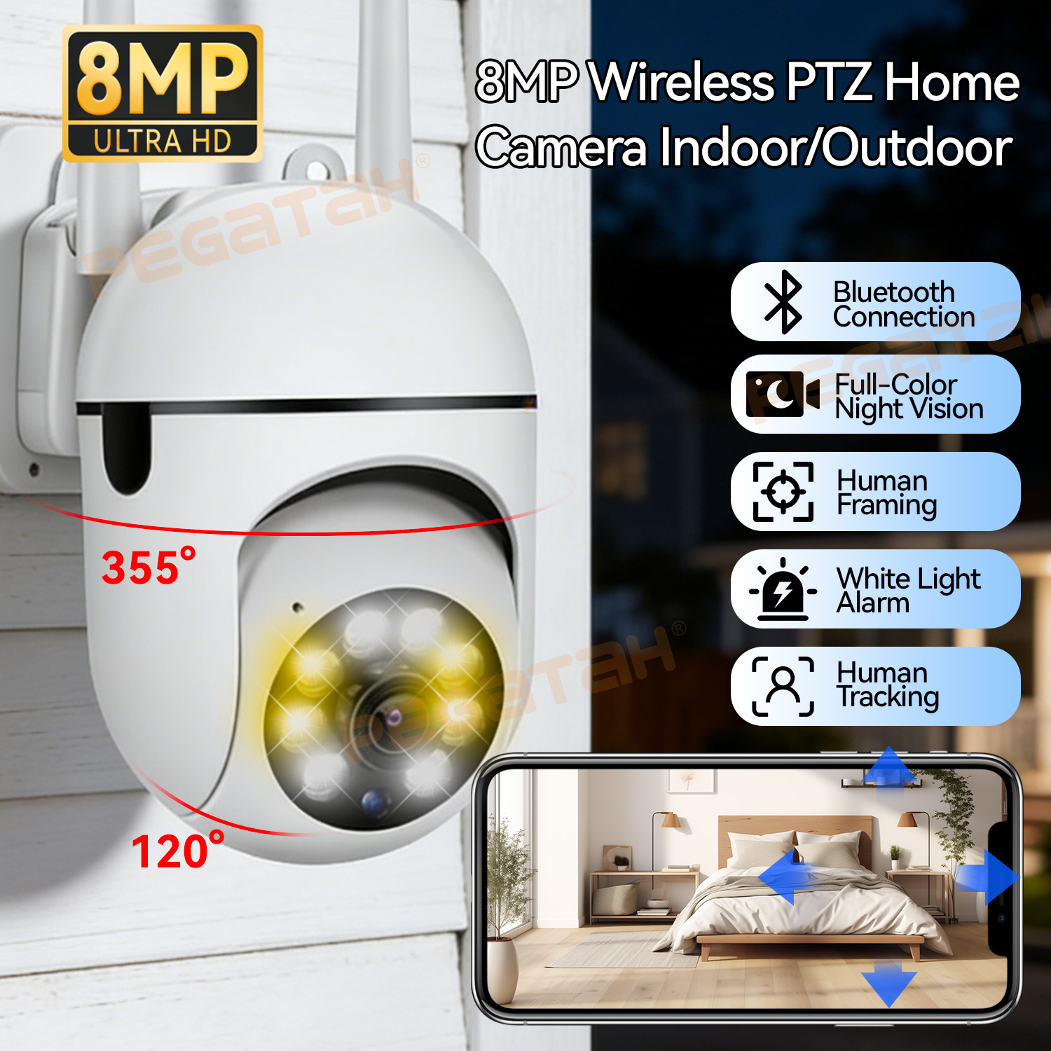 กล้องวงจรปิด IP 8MP 2.4G Wifi  - Smart Home Windows App บทวิจารณ์และราคา