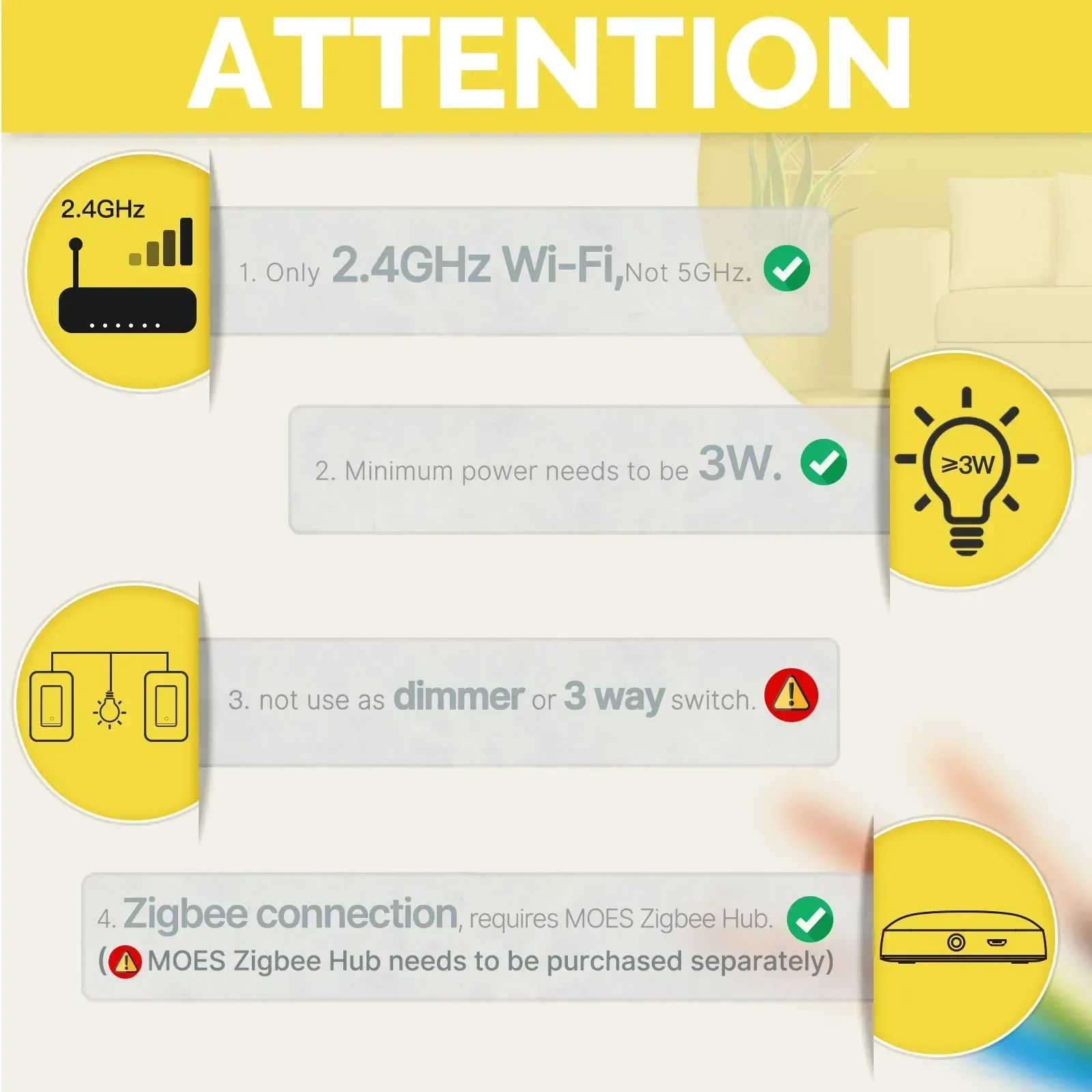 สวิตช์ไฟอัจฉริยะ MOES Tuya Zig - Smart Home Internet บทวิจารณ์และราคา