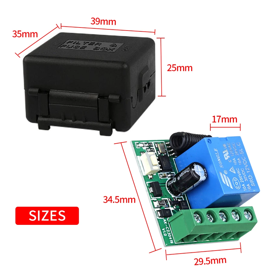 DC12V 1CH 10A รีเลย์ตัวรับสัญญ - Smart Garage Door Opener บทวิจารณ์และราคา