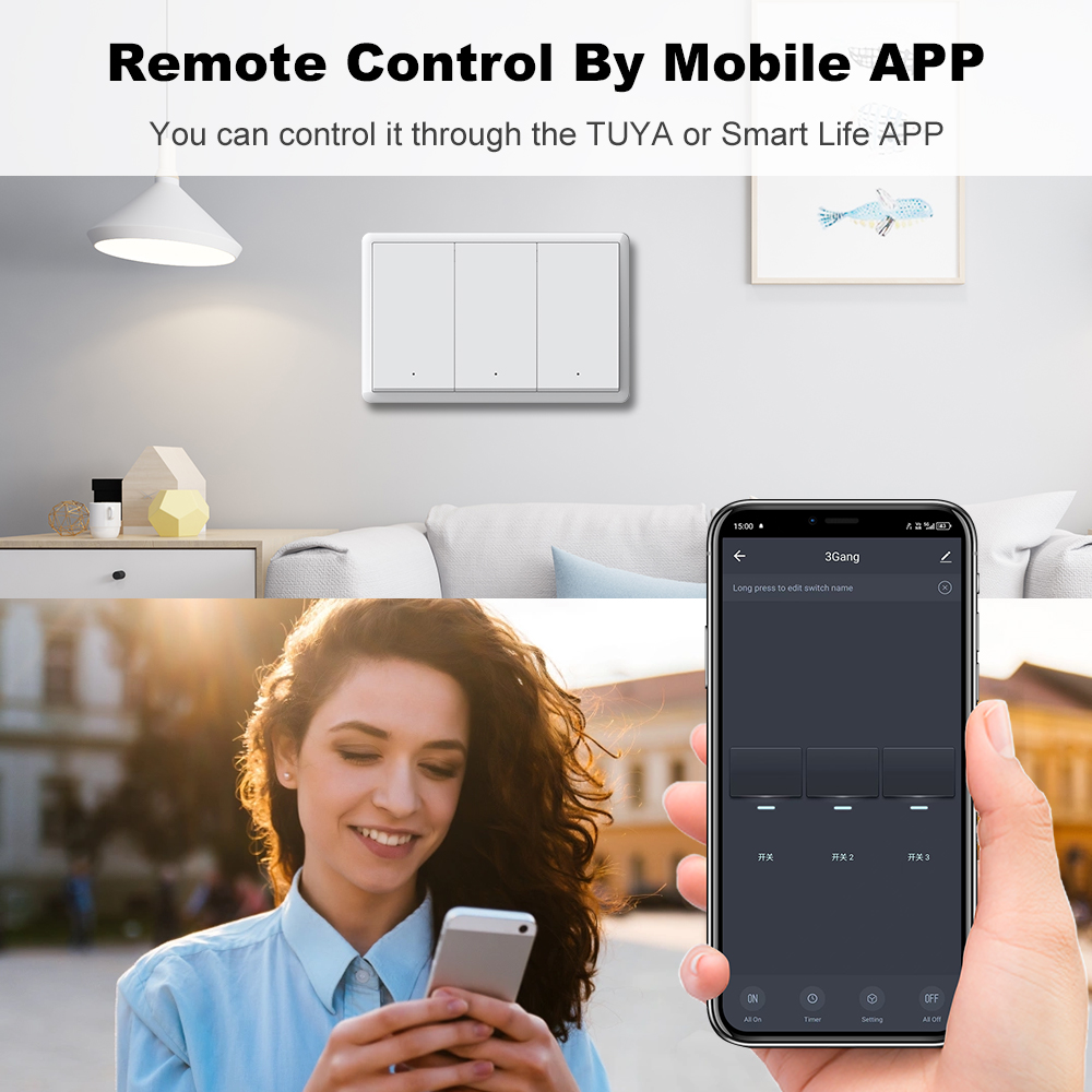 MANHOT ZigBee3.0 สวิตช์อัจฉริย - Smart Home Internet บทวิจารณ์และราคา