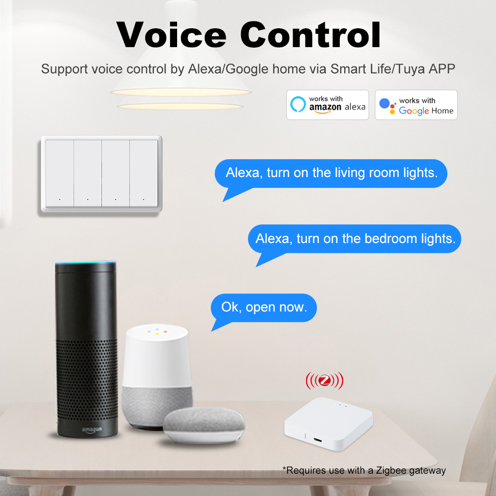 MANHOT ZigBee3.0 สวิตช์อัจฉริย - Smart Home Internet บทวิจารณ์และราคา